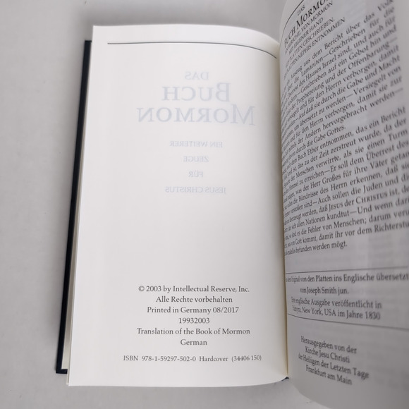 Das Buch Mormon Ein Weiterer Zeuge Fur Jesus Christus Hardcover - Picture 4 of 8
